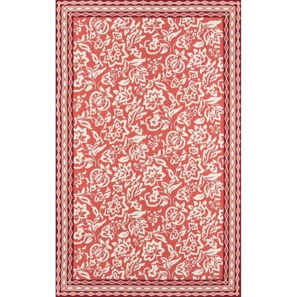 8 x 10 ft. Under-2 Hand Hooked Rectangle Area Rug Red, Madcap Cottage, Mfr#: UNDERUND-2RED80A0